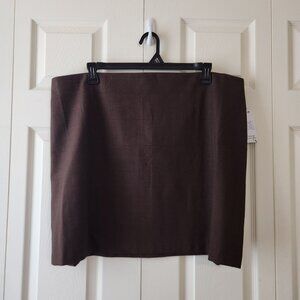 Time and Tru Brown Plaid Mini Skirt XXXL (22) Brown Plaid NWT